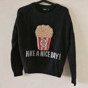 cute popcorn sweater